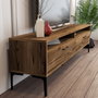 Hanah Home Istanbul 2 Mueble de TV, Nogal, 180cm Ancho x 35cm Alto x 47cm Profundo, 18mm Grosor